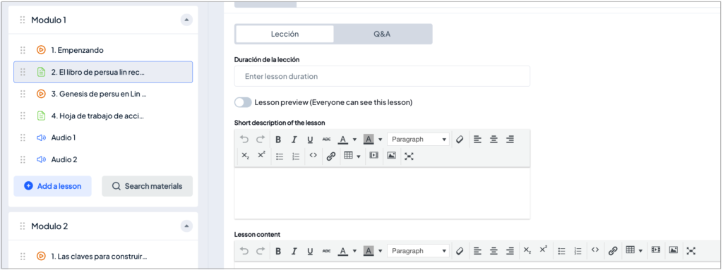 Plataforma educativa Maestrialab